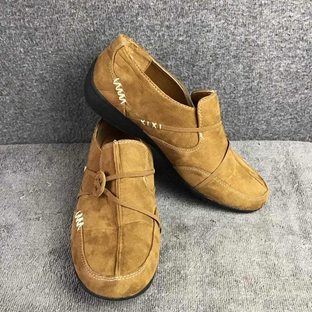 Classique Bohemian Vegan Suede Slip-Ons Sz 9